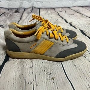 ECCO Sneakers Men's 44/10.5 US Gray Leather Lace Up Oxfords Casual Shoes